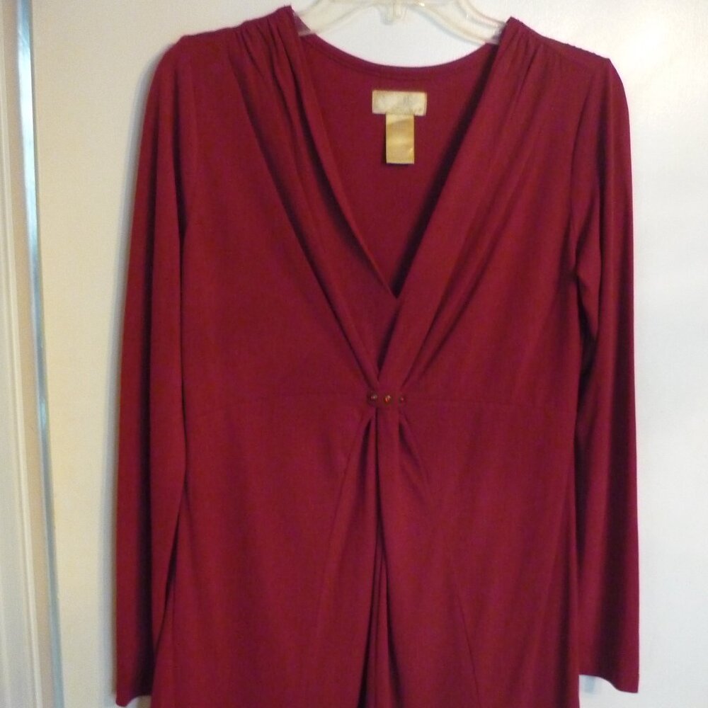 Miss Tina by Tina Knowles Red Dressy Top Sz S 4-6